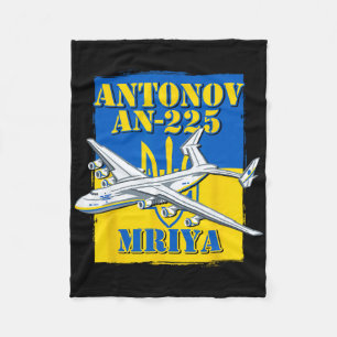 Mriya Antonov An-225 Ukraine Aircraft Ukrainian Ai Fleece Blanket