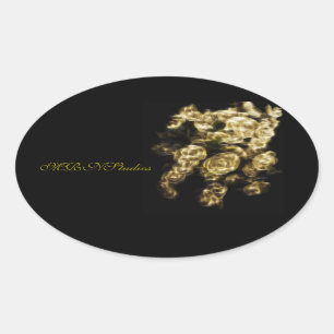 MRNStudios Bud Gilt Oval Sticker