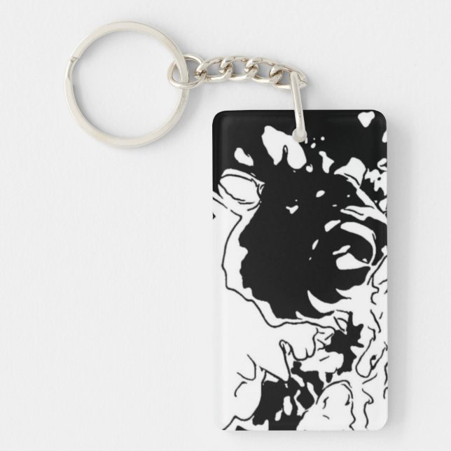 MRNStudios Flower Doodle Key Ring (Front)