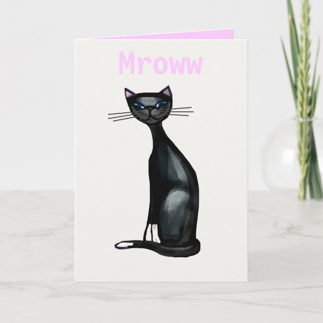Mroww means I love you Card (Front)