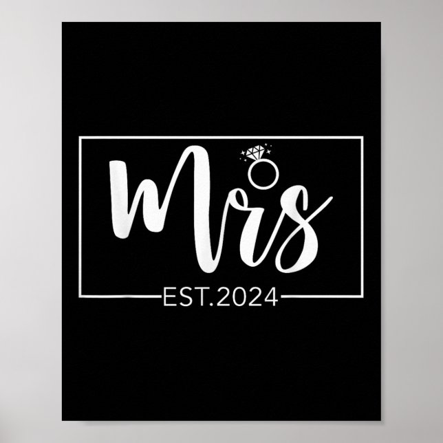 Mrs. 2024 Future Mrs Bride Wedding Matching Engage Poster (Front)
