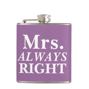 MrS. ALWAYS Right Bride's Flask