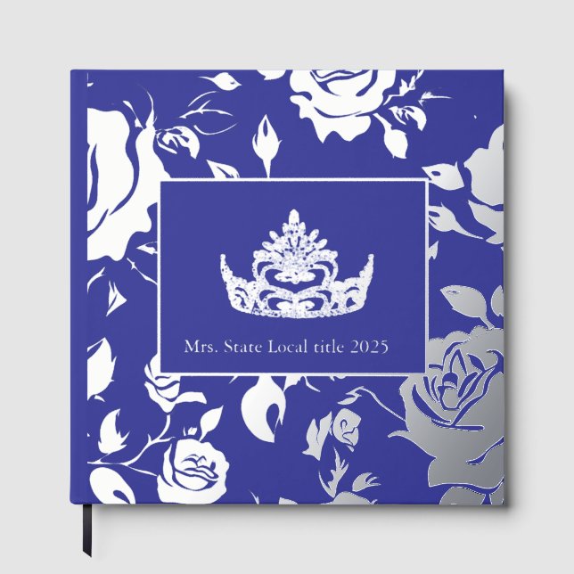 Mrs. America like Crown Foil Roses Scrapbook Guest Book (Front)