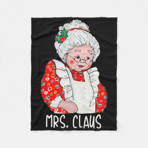 Mrs And Mr Santa Claus Couples Matching Christmas Fleece Blanket