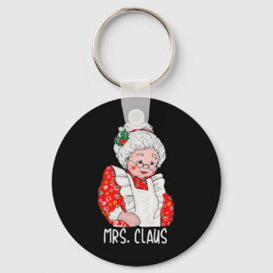 Mrs and Mr Santa Claus Couples Matching Christmas  Key Ring