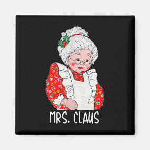 Mrs and Mr Santa Claus Couples Matching Christmas Magnet