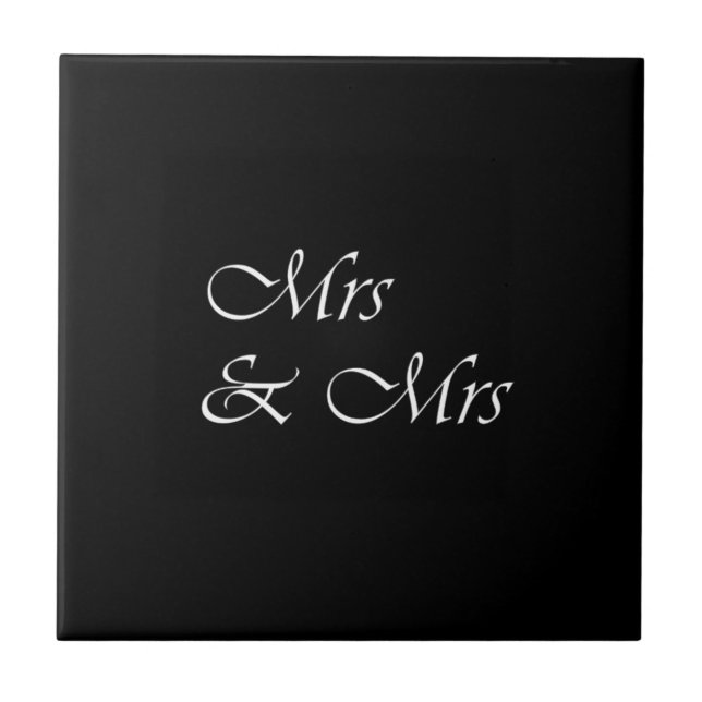 Mrs and Mrs Ceramic Tile (Front)