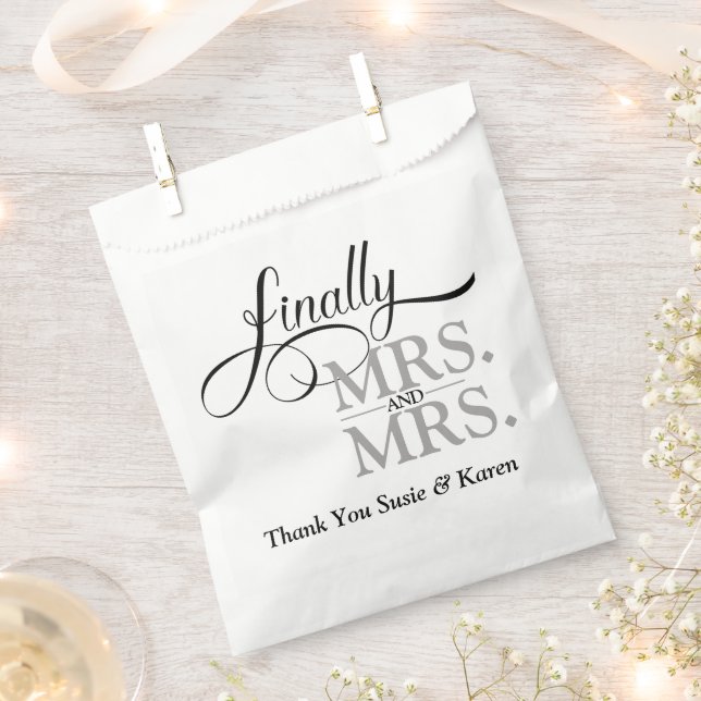 Mrs and Mrs LBGTQ  Favour Bag (Clipped)