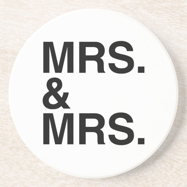 MRS. AND MRS. -.png Coaster (Front)