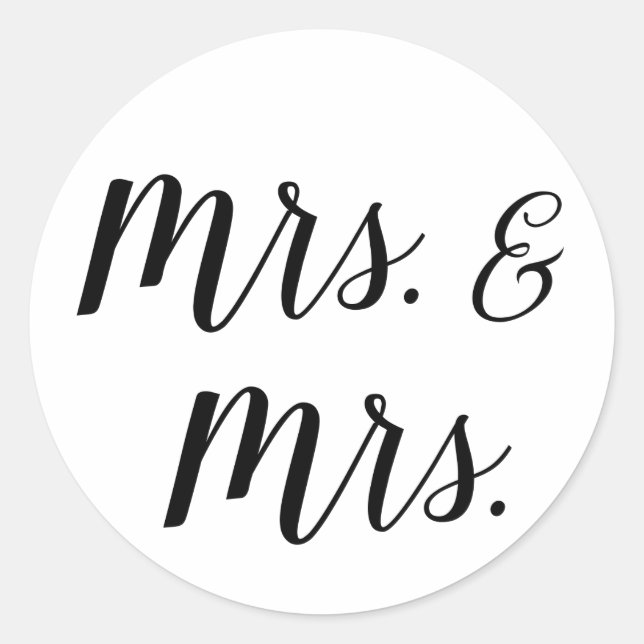 Mrs. and Mrs. stickers (Front)