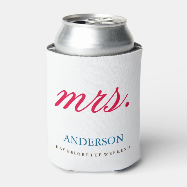 Mrs. Bachelorette Can Cooler (Can Front)
