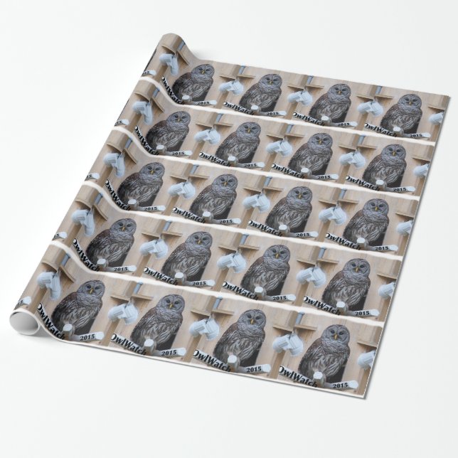 Mrs Barred Owl - OctoBox Nest Wrapping Paper (Unrolled)