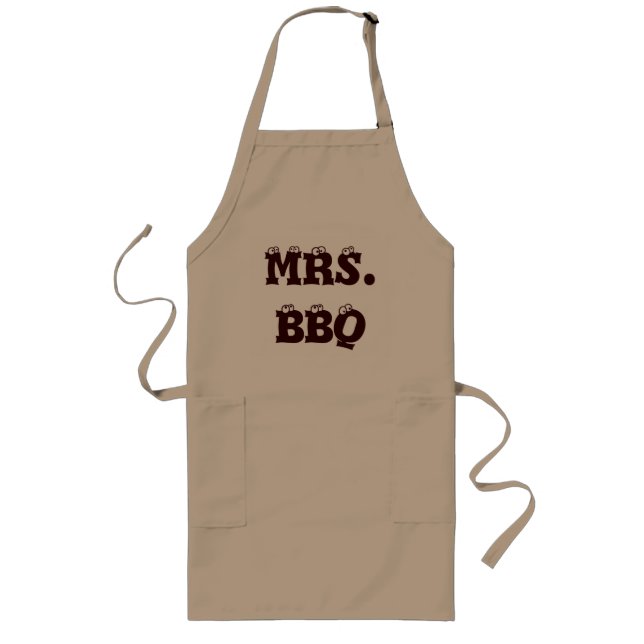 Mrs. BBQ Fashion Design by Janz Long Apron (Front)