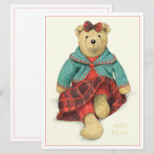 MRS. BEAR 6.5x8.75 Flat Card