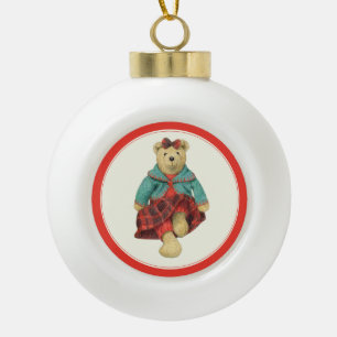 MRS. BEAR Ceramic Ball Ornament