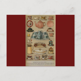 Mrs Beeton Breakfast Tea China Crockery Postcard