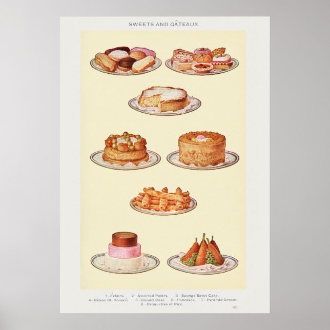 Mrs. Beeton's Vintage Sweets Art   Poster (Front)
