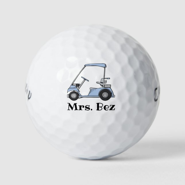 Mrs. Bez Golf Balls Blue (Front)