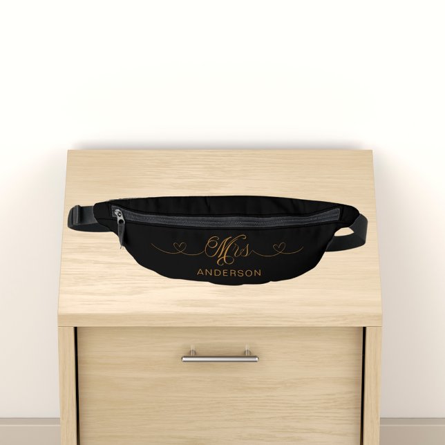 Mrs black gold newlywed bum bags (Creator Uploaded)