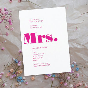 Mrs. Bridal Shower Invitation