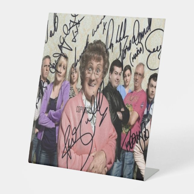mrs browns boys signed pedestal sign (Front)