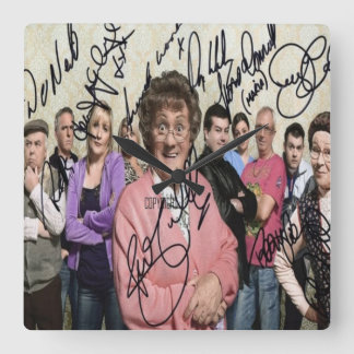mrs browns boys signed square wall clock