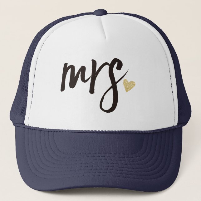 Mrs. Calligraphy Personalised-2 Trucker Hat (Front)