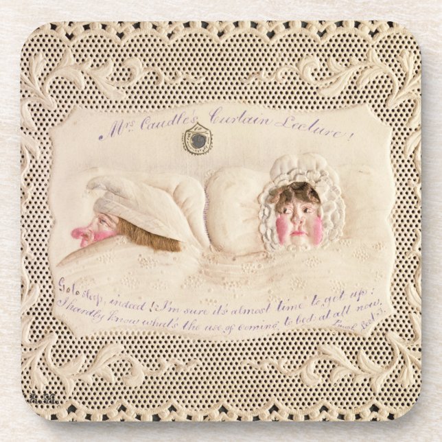 Mrs Caudle's Curtain Lecture, Victorian card from Coaster (Front)
