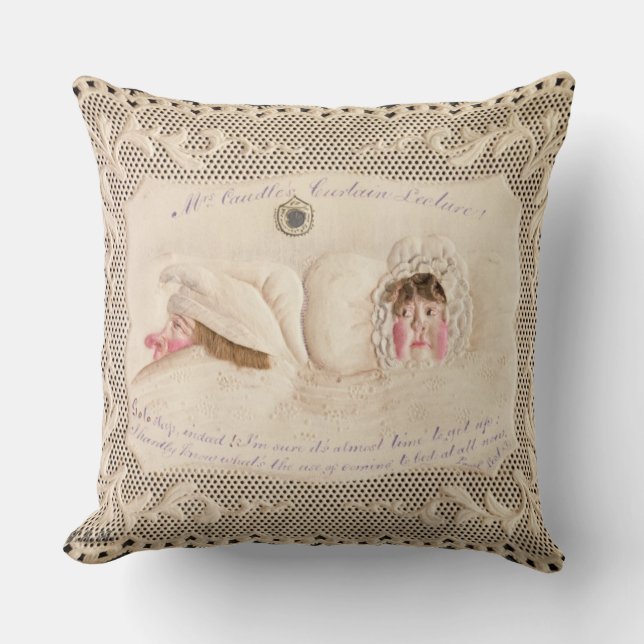 Mrs Caudle's Curtain Lecture, Victorian card from Cushion (Front)