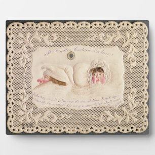 Mrs Caudle's Curtain Lecture, Victorian card from Plaque