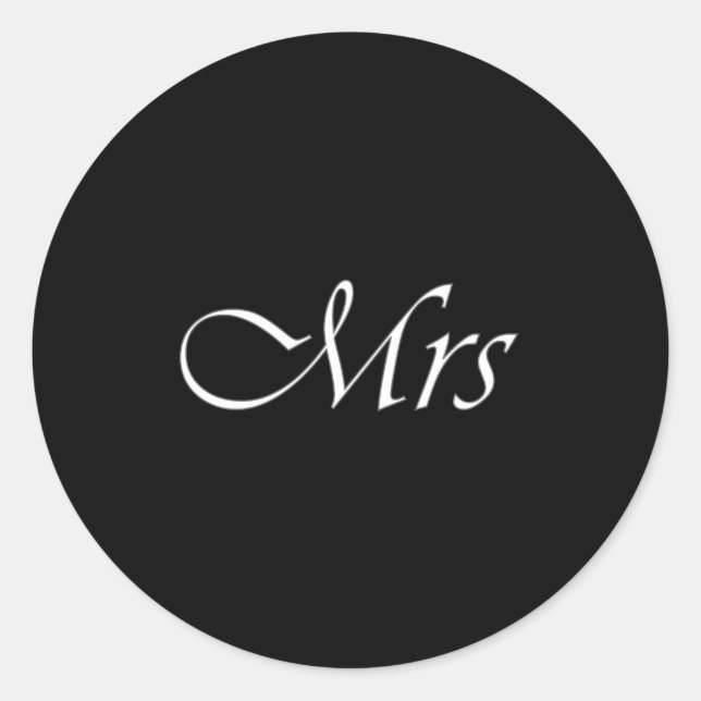 Mrs Classic Round Sticker (Front)