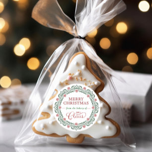 Mrs. Claus’ Bakery Christmas Holiday Classic Round Sticker