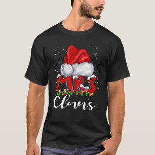 Mrs Claus Costume For Women Christmas Pajama Coupl T-Shirt