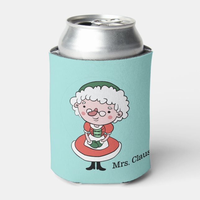 Mrs. Claus custom text can cooler (Can Front)