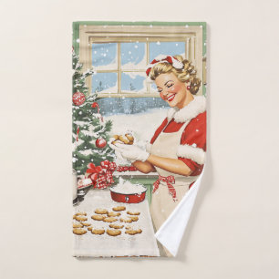 Mrs. Claus Holiday Baking Delight Bath Towel Set