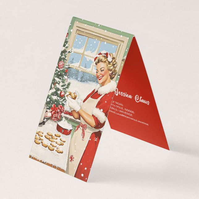 Mrs. Claus Holiday Baking Delight Business Card (Front)