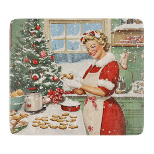 Mrs. Claus Holiday Baking Delight Cutting Board