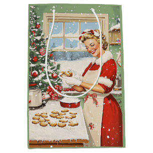 Mrs. Claus Holiday Baking Delight Medium Gift Bag