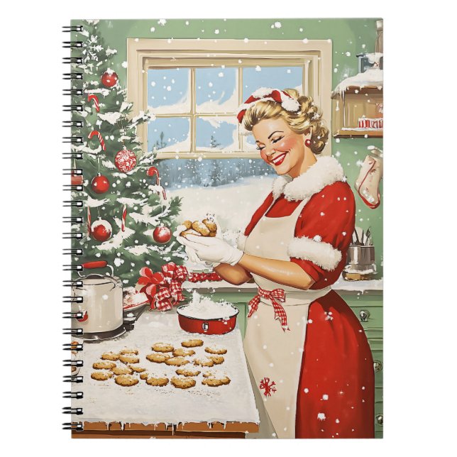 Mrs. Claus Holiday Baking Delight Notebook (Front)