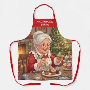 Mrs. Claus Holiday Cupcake Apron