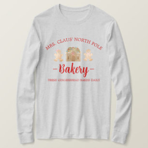 Mrs. Claus North Pole Gingerbread Bakery Christmas T-Shirt