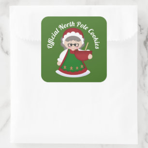 Mrs. Claus Official North Pole cookies sticker