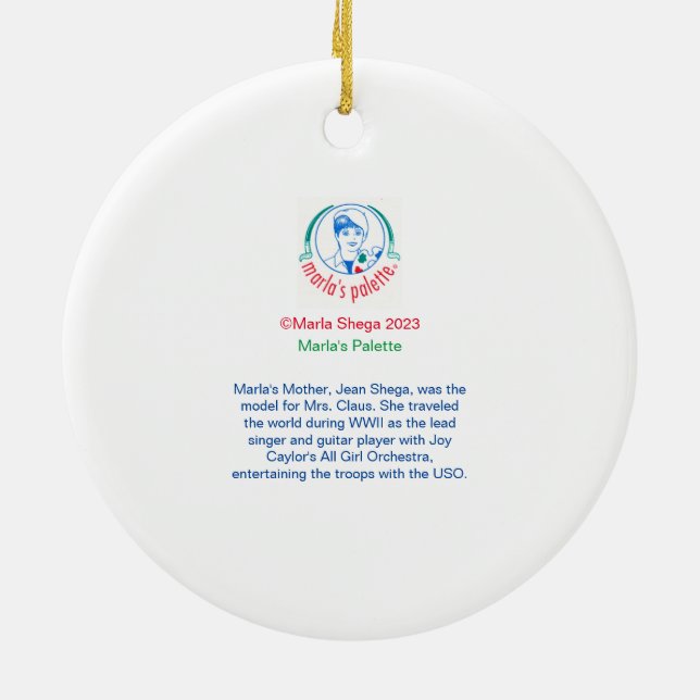 Mrs. Claus Ornament (Back)