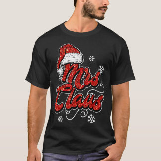 Mrs Clause Husband Wife Mum Dad Family Christmas T-Shirt