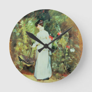Mrs Constable in her Garden Round Clock