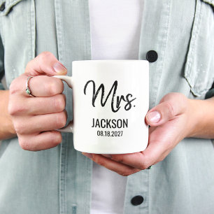 Mrs Custom Name Mug Personalised Wedding Bride Gif