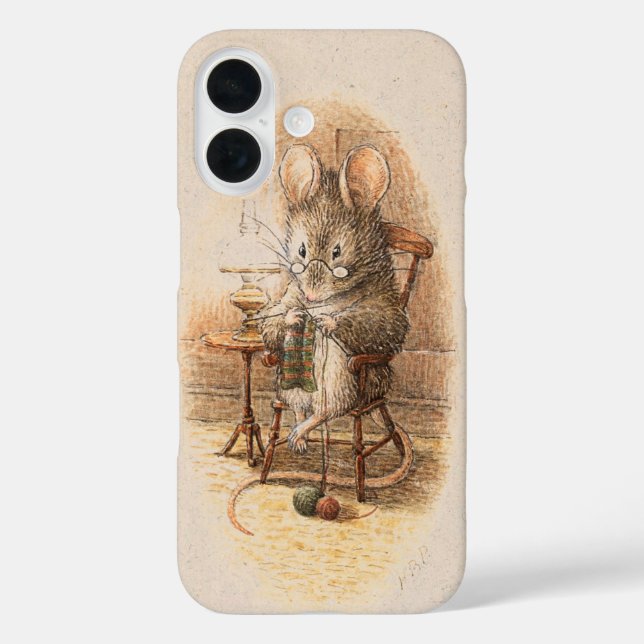 Mrs. Dormouse Knitting Case-Mate iPhone Case (Back)