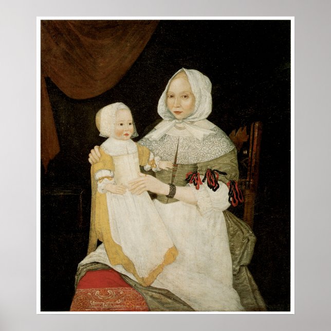 Mrs. Elizabeth Freake & Baby Mary C 1671-74 Poster (Front)