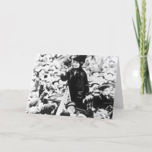 Mrs. Emmeline Pankhurst Addressing a Crowd Card