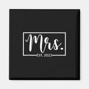 Mrs. Est. 2023 Just Married Wedding Wife Mr & Magnet